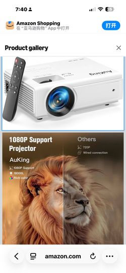 brand new in box! Projector, 2026 Upgraded Mini Projector, Full HD 1080P Home Theater Video Projector, Compatible with HDMI/USB/Smartphone/TV Box/Lapt