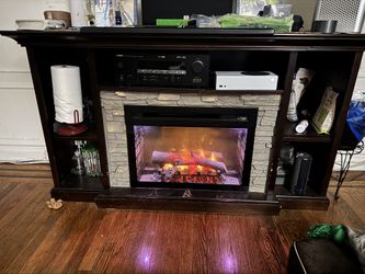 TV stand With Fire Place.