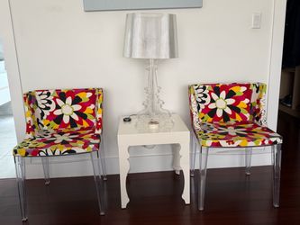 Kartell Mademoiselle Chairs Floral Print Set of 2