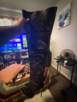 Black Thigh-High Stiletto Boot