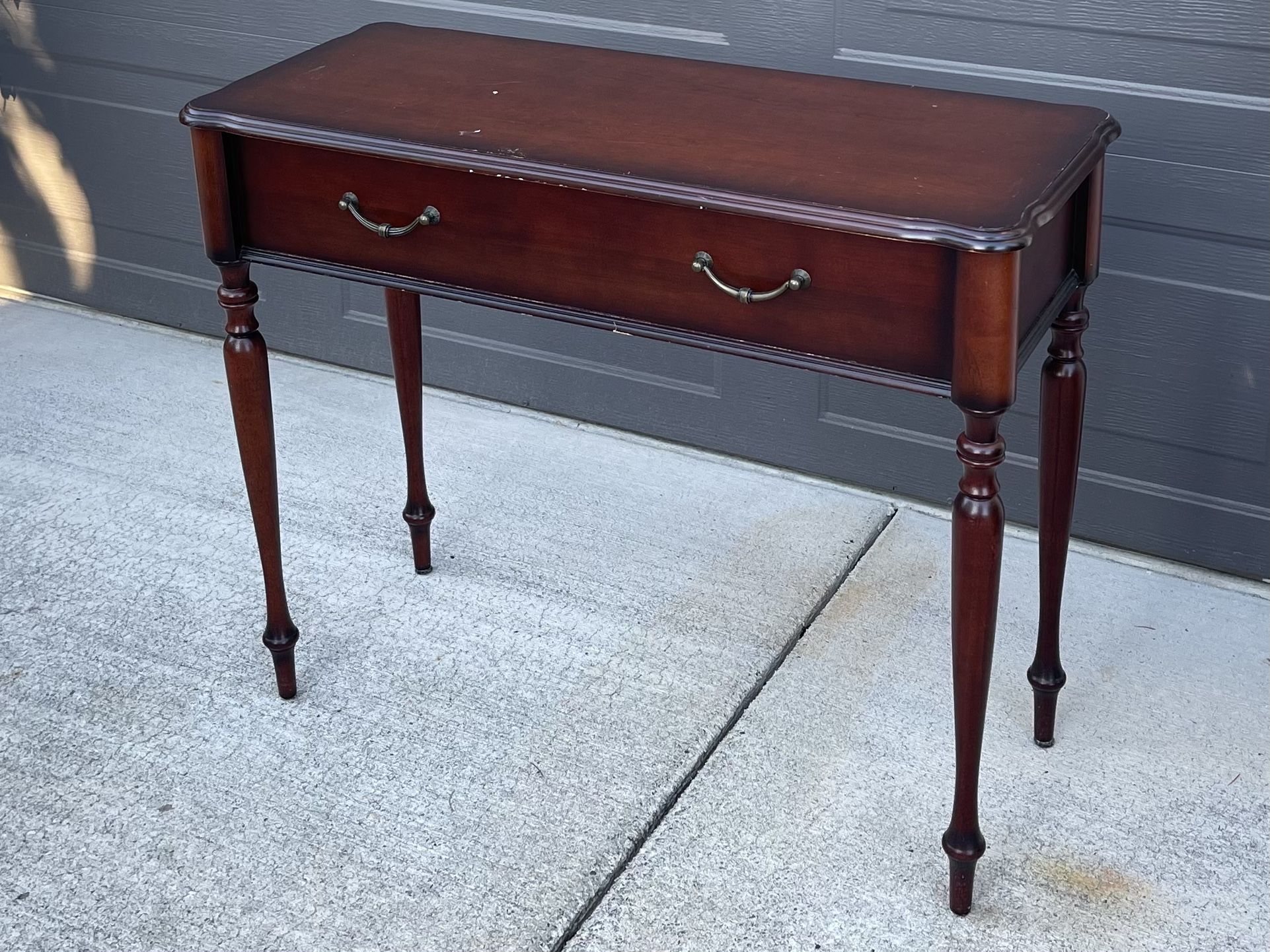 The Bombay Company Cherry Wood Console / Accent Table w/ Handles