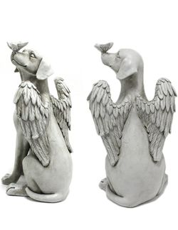 Dnoifne Angel Dog Memorial Statue, Pet Memorial Stones for Dogs, Angel Dog Memorial Gifts, Dog Passing Away Gifts, Pet Loss Gift for Dog, Garden Resin