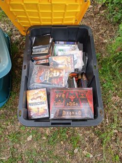 Tote full DVD movies and games.