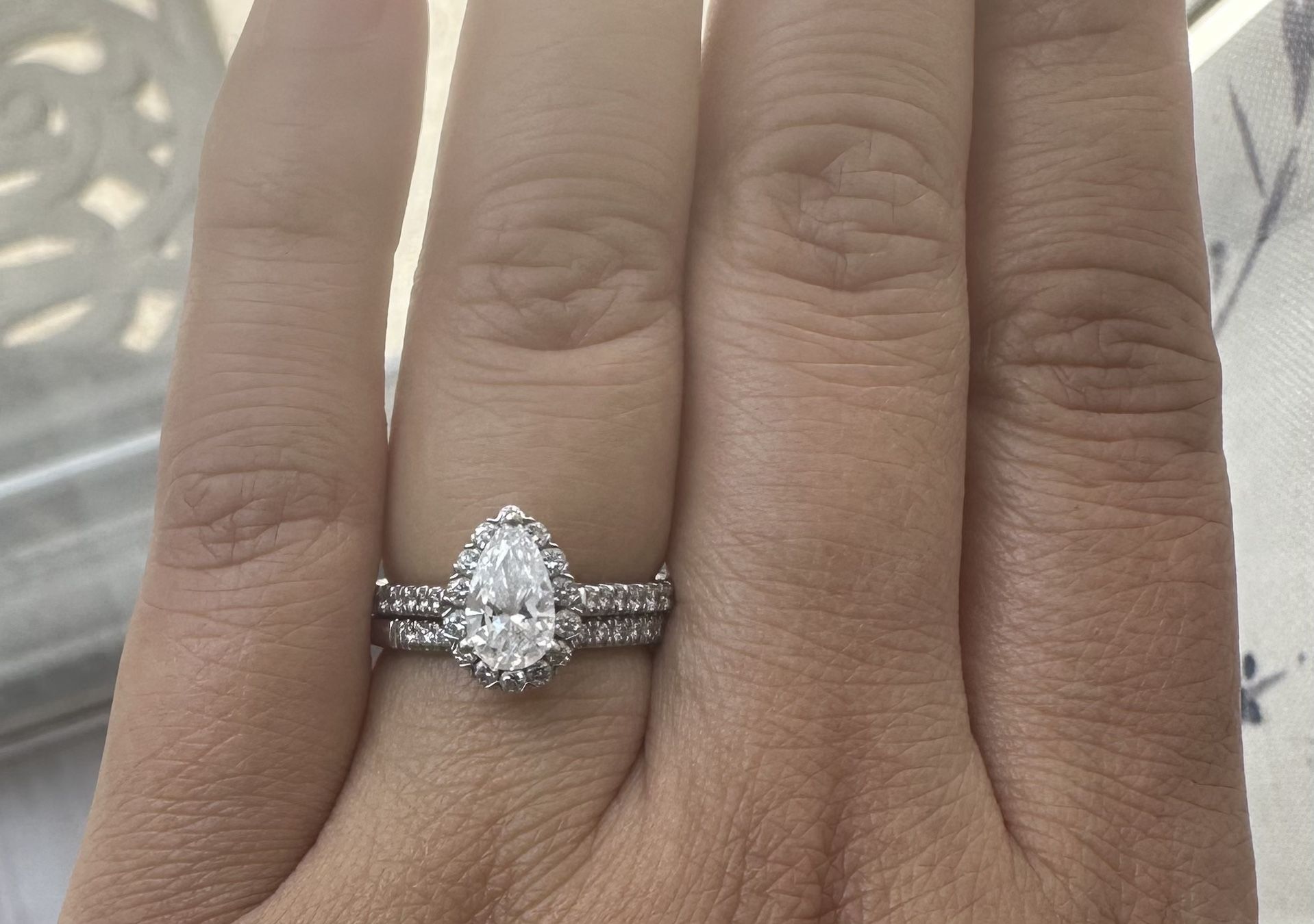 Engagement Ring And Wedding Band Set 