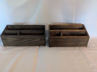 Wood Desk Organizer Remote Control Holder