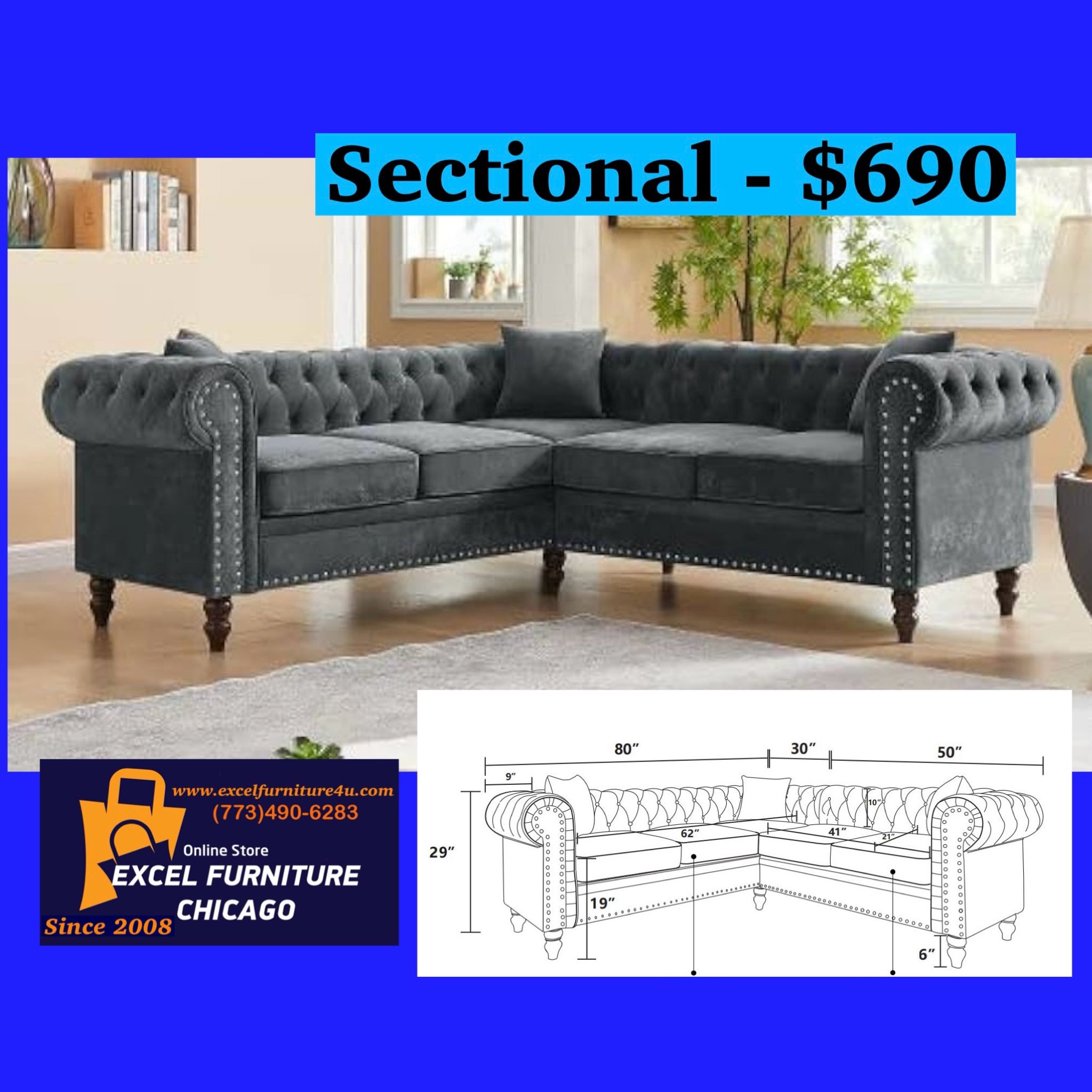 🌼FREE DELIVERY🌼Brand New Sectional Sofa Couch