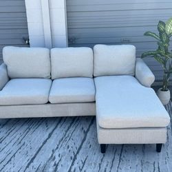 ✨ Modern L-Shaped Sectional Sofa with Chaise – Clean, Affordable, Delivery Available ✨