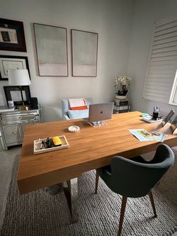 Oversized walnut desk