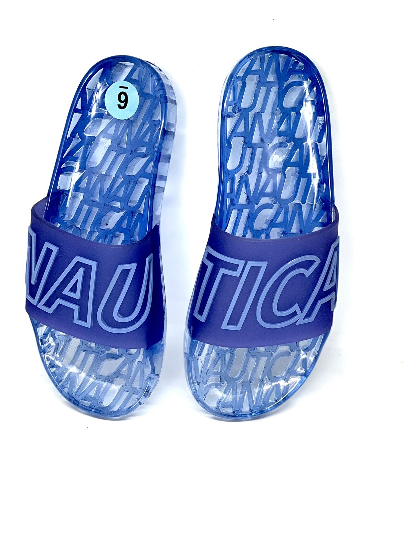 Nautica Malaya Casual Jelly Pool Slides Clear Navy Sandals Women's Shoe Size 6M