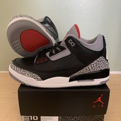 Air Jordan 3 Black Cement 3 2018 Size 10
