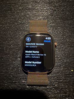 Appple watch 10.    46 millimeter titanium gold
