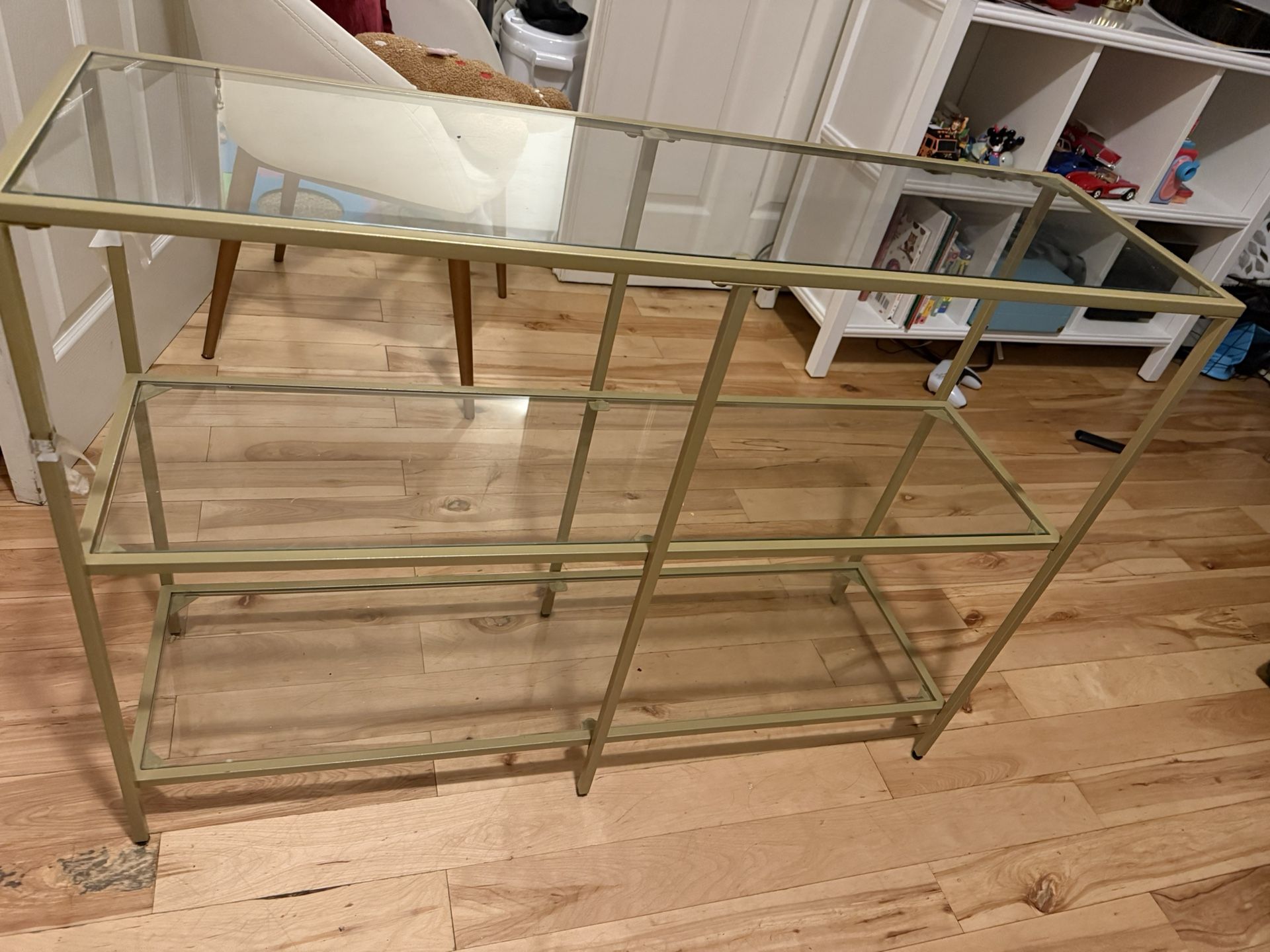 Glass Gold Console