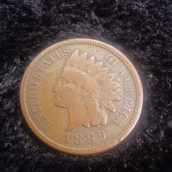 1889 Indian Head Penny ( In Good Condition, but ungraded )