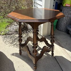 Vintage octagonal side table