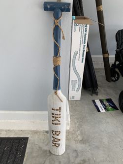 Tiki bar Oar wood sign