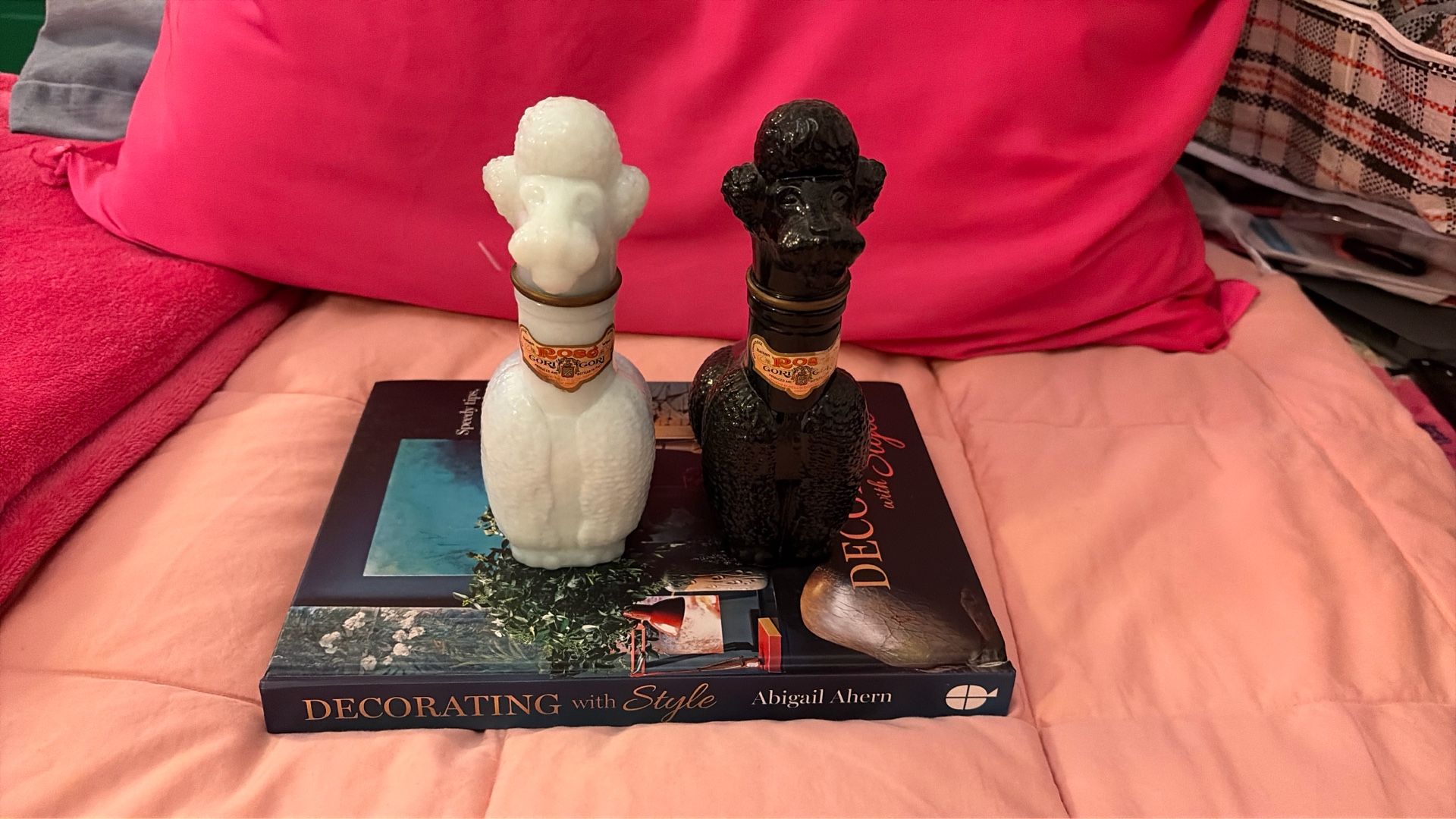 Antique Poodle Wine Bottles