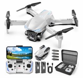 1080P Drone with Camera for Adults, Kids & Beginners, Foldable FPV Quadcopter with One Key Takeoff/Landing, Gesture Control, 360° Flips, 2 Batteries, 