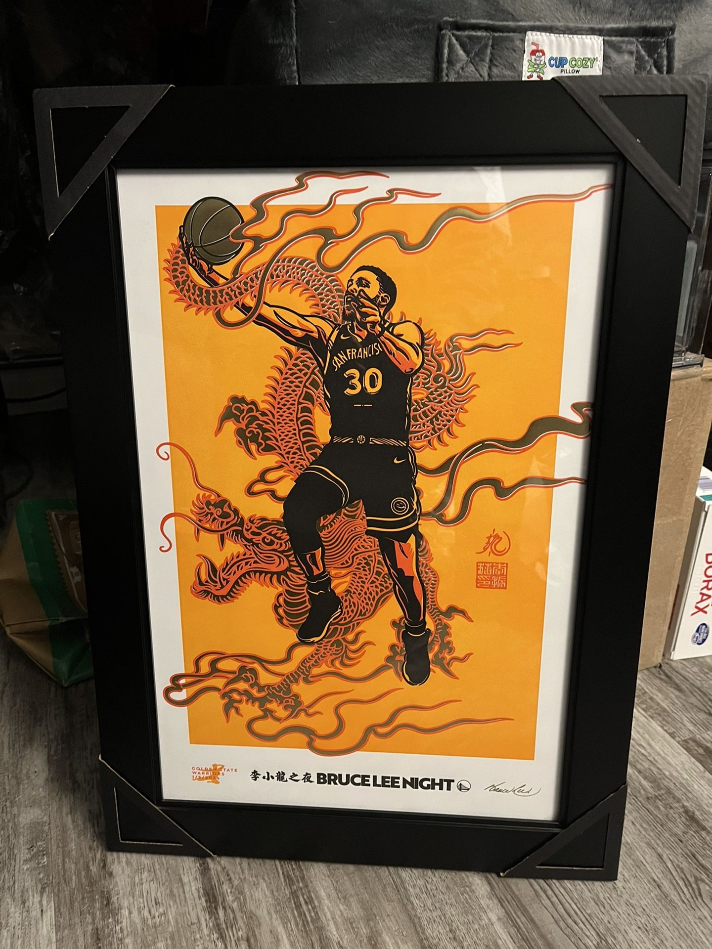 Golden State Warriors Bruce Lee Night Steph Curry Poster