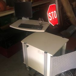 Computer Desk  And  Storage