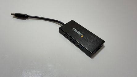 StarTech ST3300GU3B 3-Port USB 3.0 Hub Gigabit Ethernet Adapter USB-A Rev 2