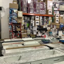 Chandeliers, ceiling Fans, faucets, tubs, vanities$80-$850