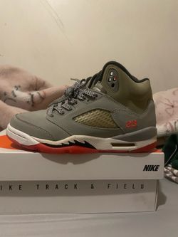 Size 4 Women Jordan 5 grey Shoes