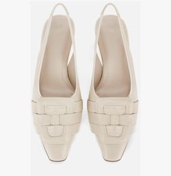 Cream Slingback Kitten Heels – Size 7 (Brand New)