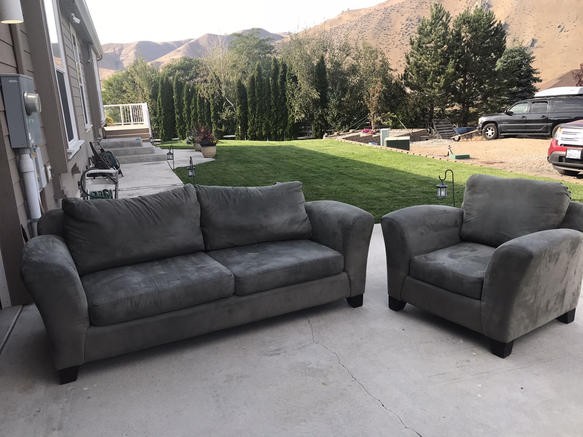 Comfortable couch and matching chair