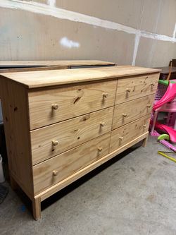 6-Drawer Pine Wood Dresser IKEA TARVA