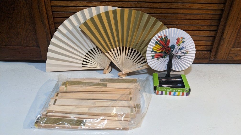 Assorted Fans for Wedding Special Event Crafts