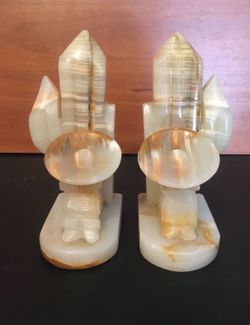 Mexican Stone onyx bookends