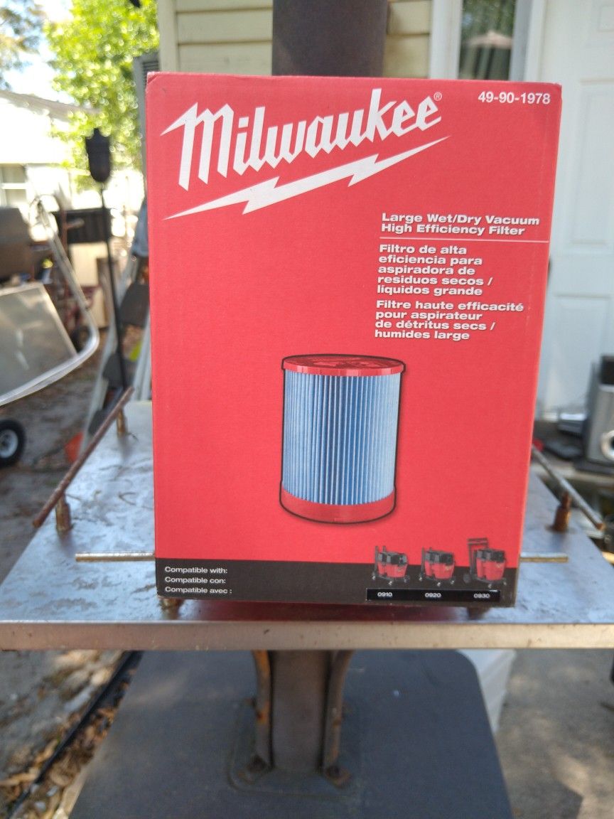 New Milwaukee Vac Filter