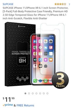 3-Pack iPhone 11/XR 6.1 inch Screen Protector