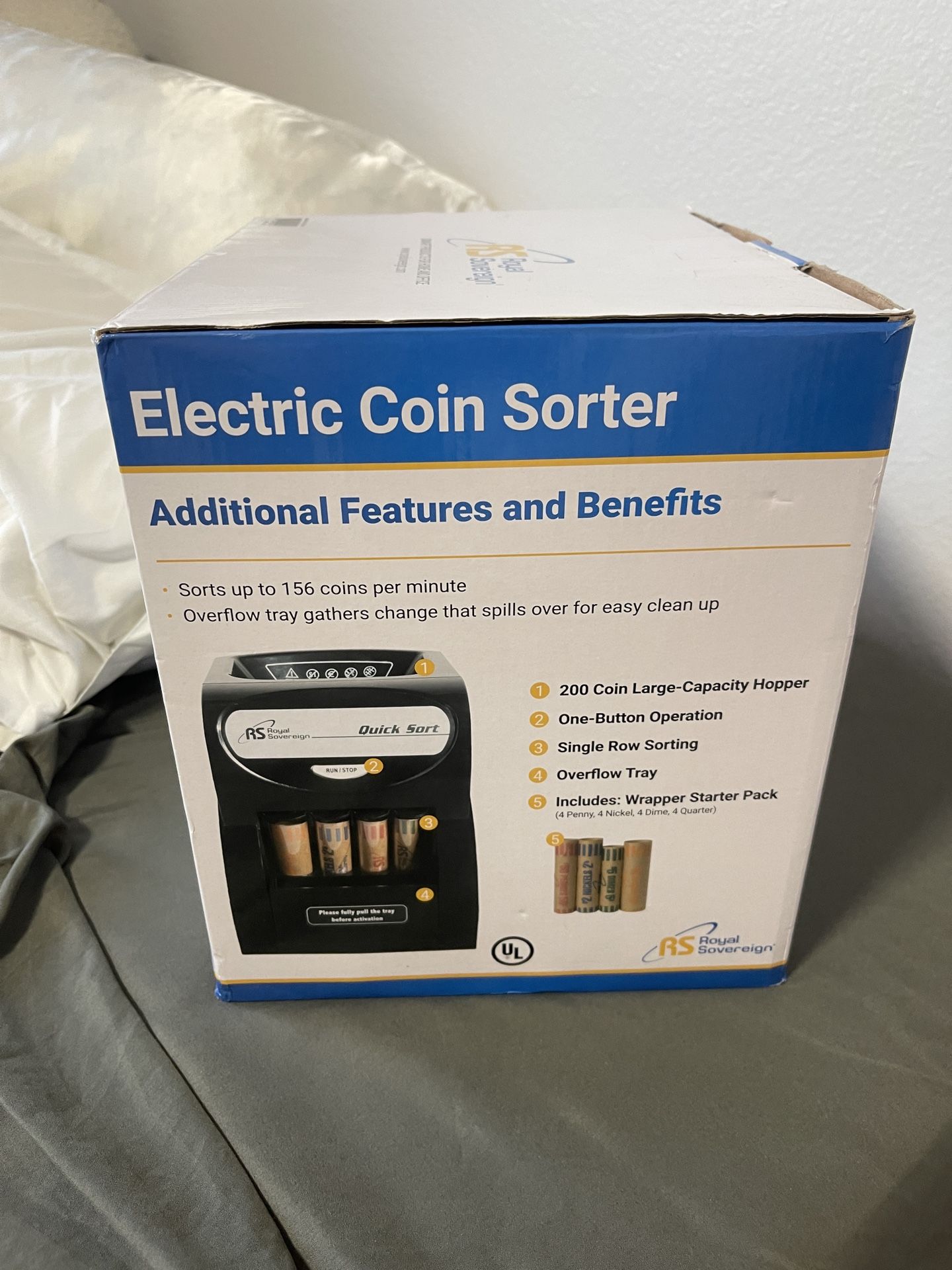 Royal Sovereign Electric Coin Sorter – Model QS-1RC [New Open Box]