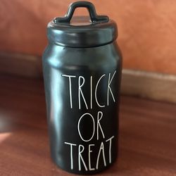 Rae Dunn Black Halloween Canister 