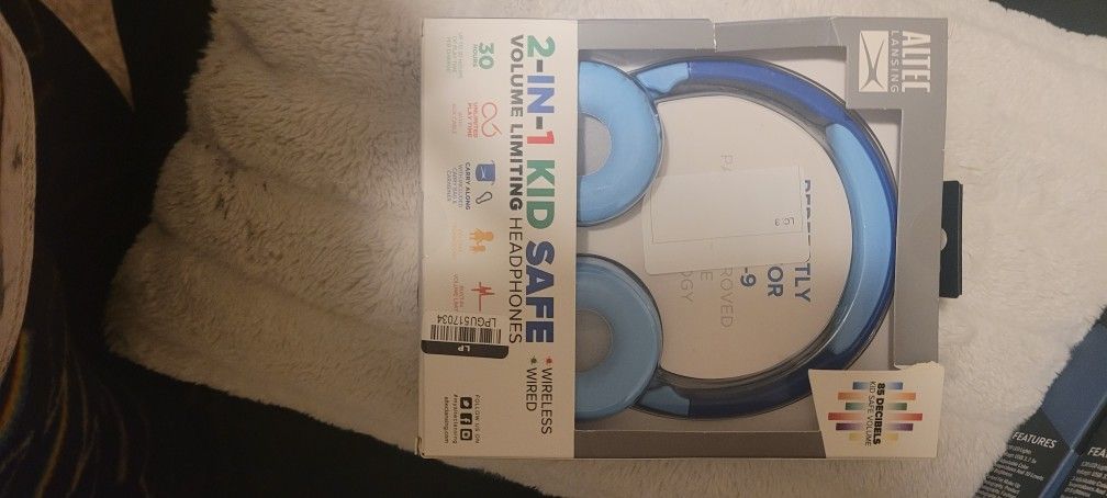 Blue Altec 2 In 1 Kids Head Phones