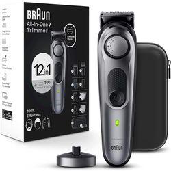 Braun All-in-One Style Kit Series 7 7440, 12-in-1 Trimmer for Men with Beard Tri