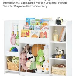 Brand New : Kids Toy Storage Organizer with Bookshelf