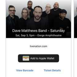 Dave Matthews Band Tickets Gorge