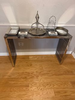 Modern Stainless Steel Console Table
