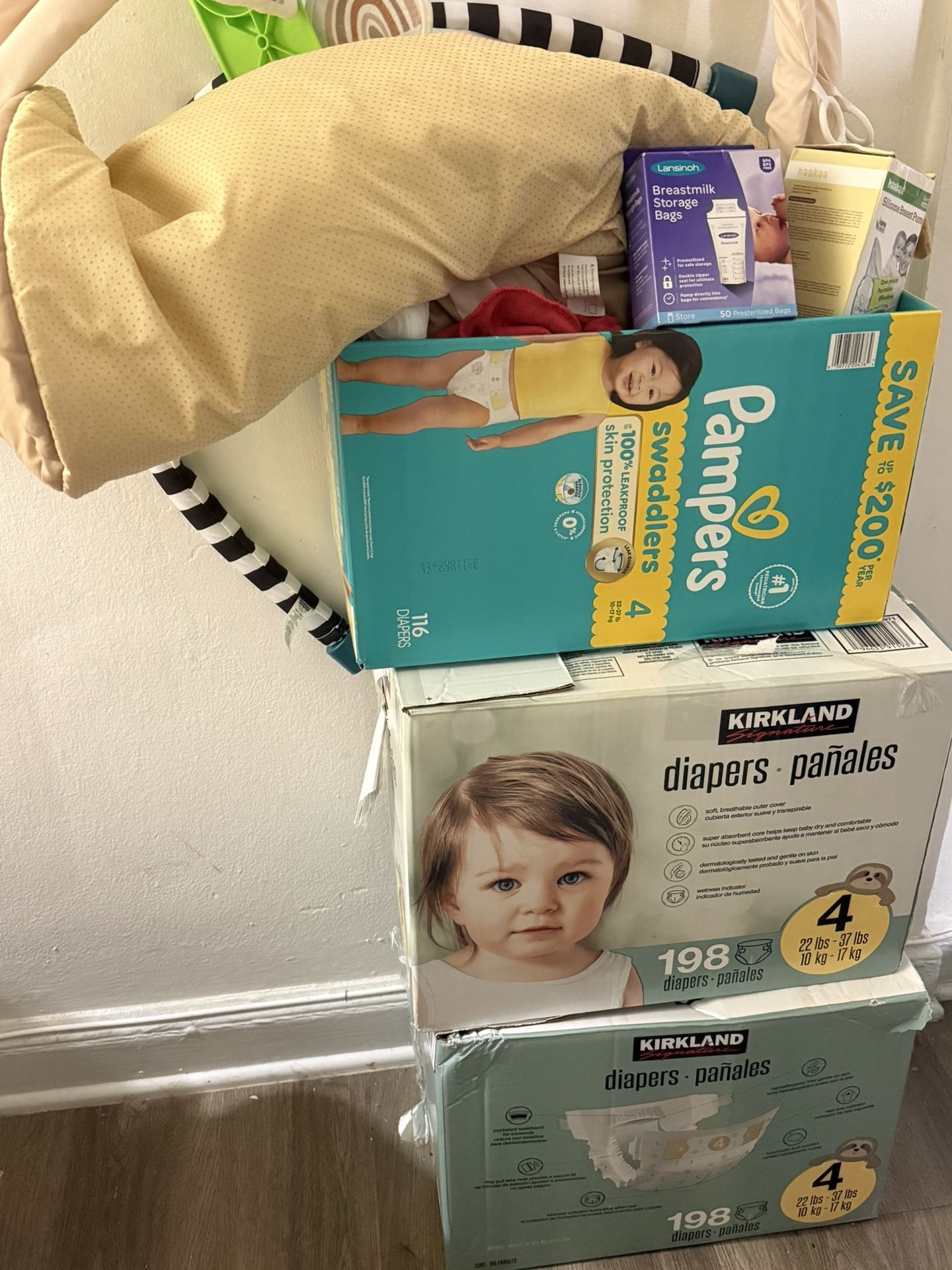 2 Boxes On Of Boy Clothes Newborn To 12 Months