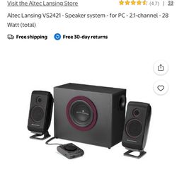 Altec Lansing VS2421 - Speaker system - for PC - 2.1-channel - 28 Watt (total)