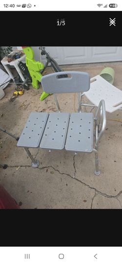 Bathtub. Transfer chair. Shower chair