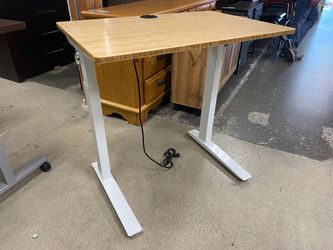 JARVIS Solid Wood Top Electric Standing Desk w/ Touchpad Control