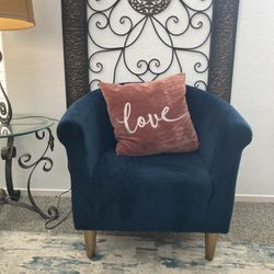 Accent Chair Dark Velvet 
