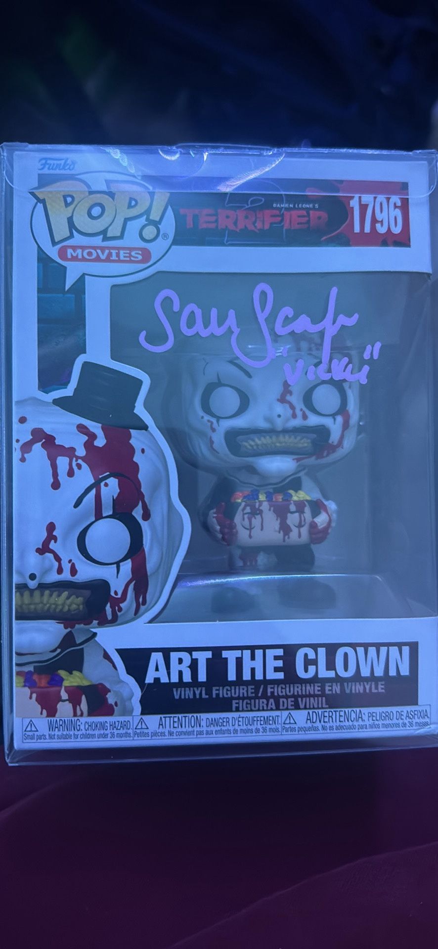 Samantha Scaffidi Signed Art The Clown Funko (Vicky)
