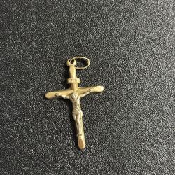 14kt 1.0g Solid Gold Cross Pendant