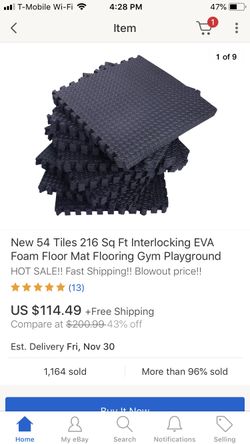 Foam gym play flooring