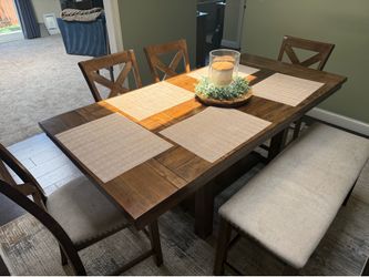 Ashley Furniture wood dining room set