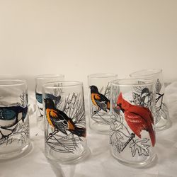 Vintage Anchor Hocking Songbird Glasses Vintage Bird 7 Glasses

Qty 7